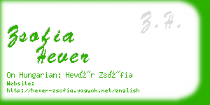 zsofia hever business card